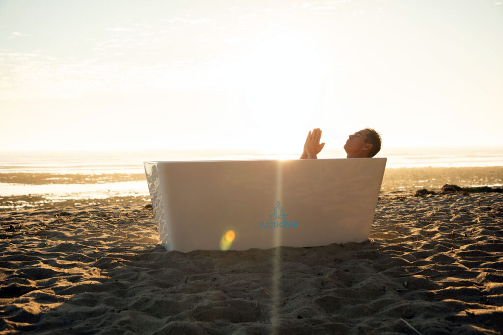 Arctic Zen Cold Plunge on Beach